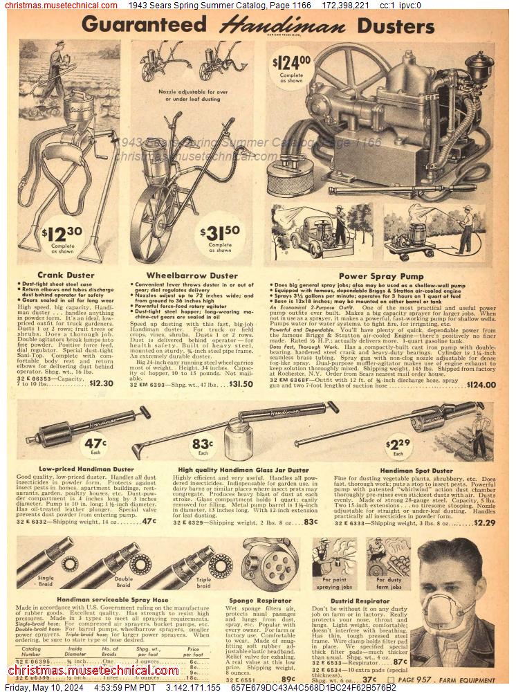 1943 Sears Spring Summer Catalog, Page 1166