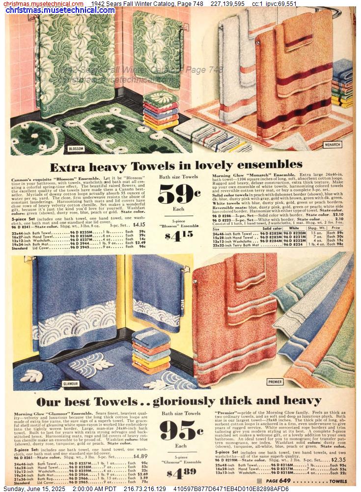 1942 Sears Fall Winter Catalog, Page 748