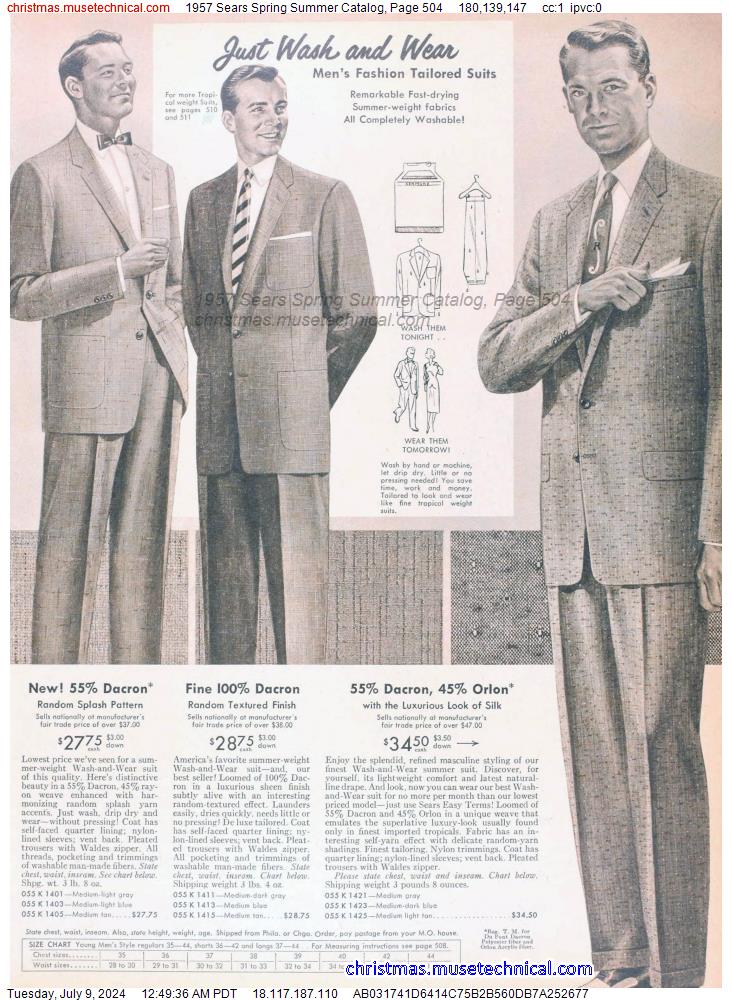 1957 Sears Spring Summer Catalog, Page 504