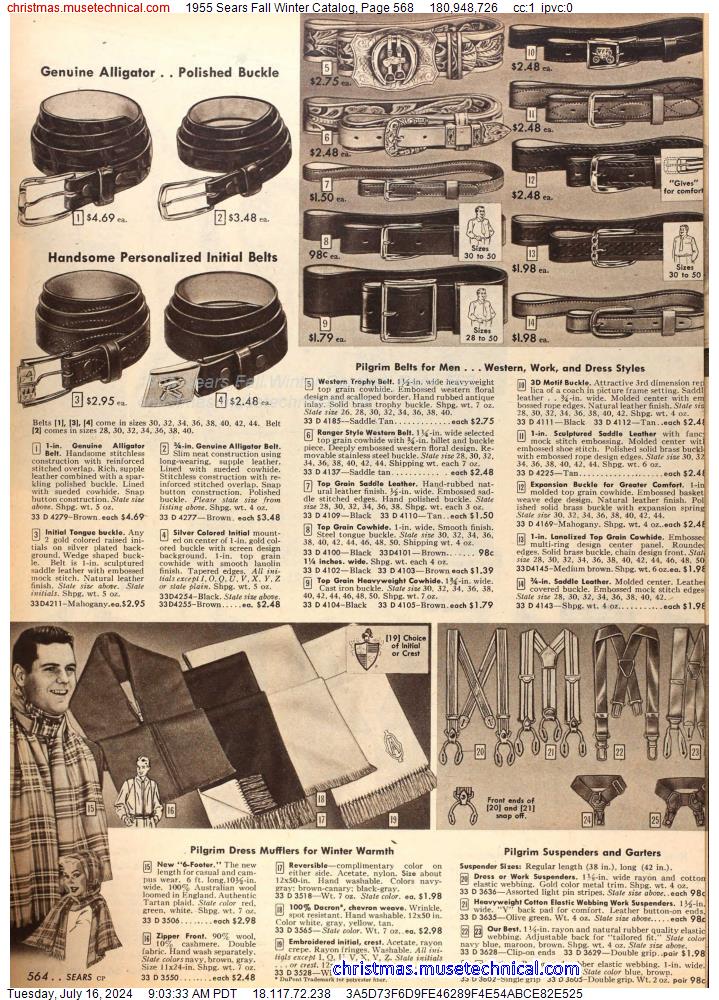 1955 Sears Fall Winter Catalog, Page 568