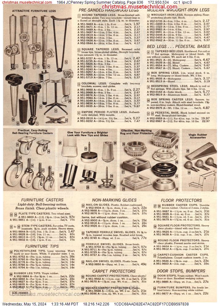 1964 JCPenney Spring Summer Catalog, Page 836
