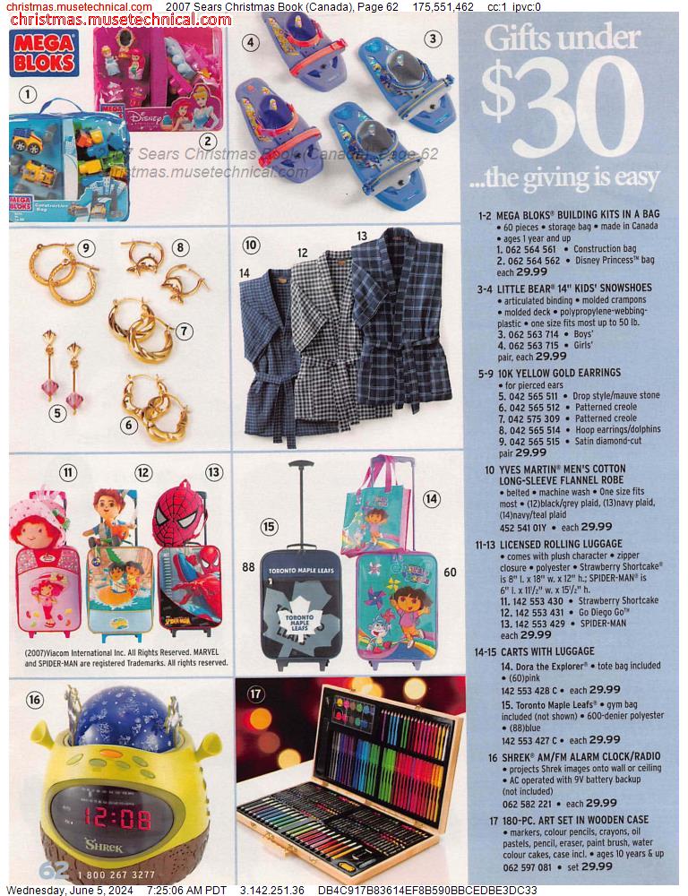 2007 Sears Christmas Book (Canada), Page 62