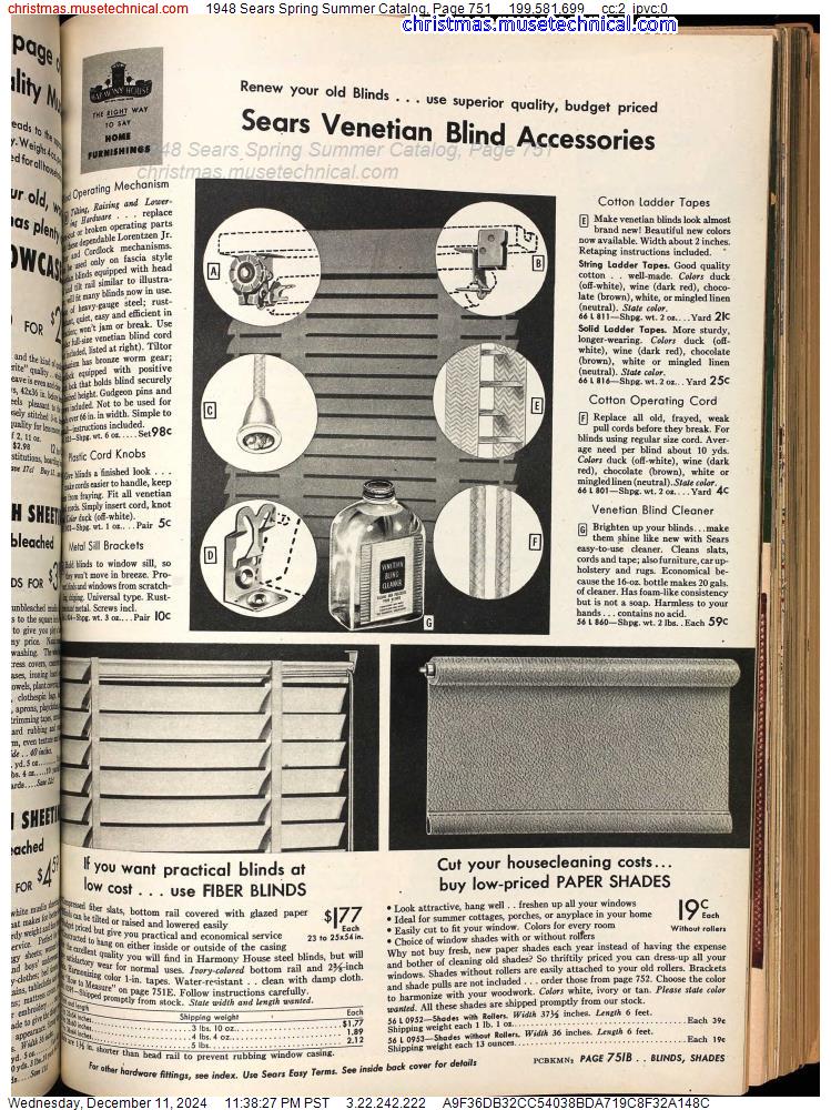 1948 Sears Spring Summer Catalog, Page 751