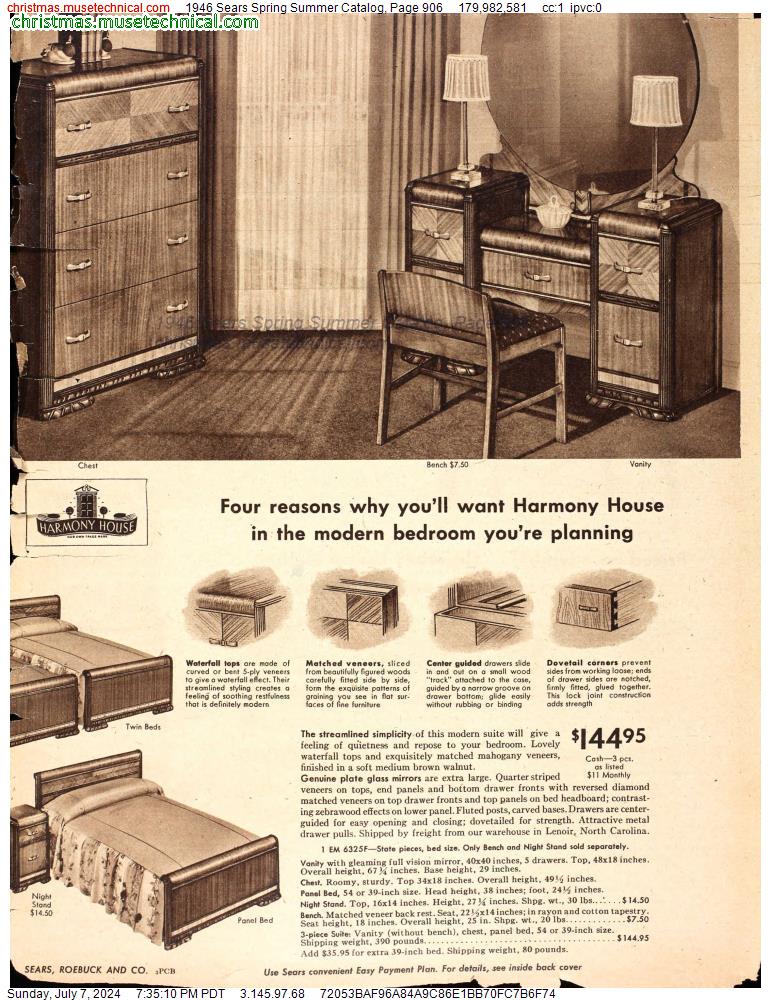 1946 Sears Spring Summer Catalog, Page 906