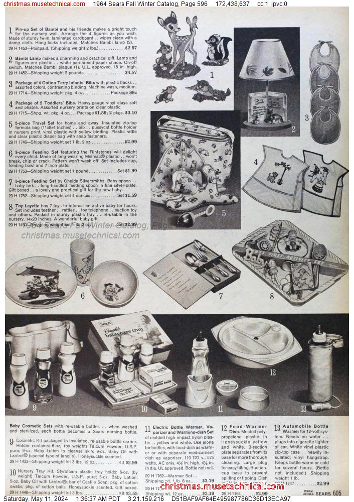 1964 Sears Fall Winter Catalog, Page 596