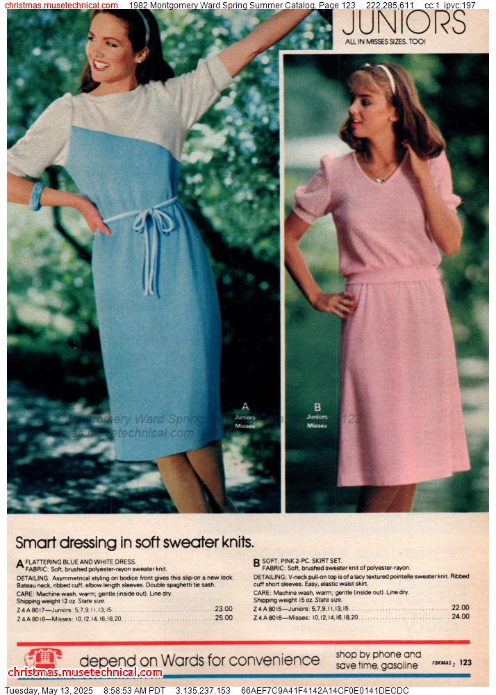 1982 Montgomery Ward Spring Summer Catalog, Page 123