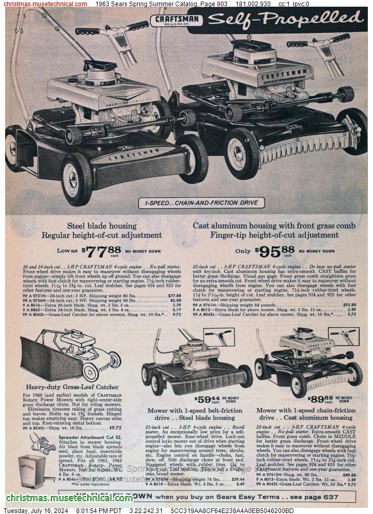 1963 Sears Spring Summer Catalog, Page 903