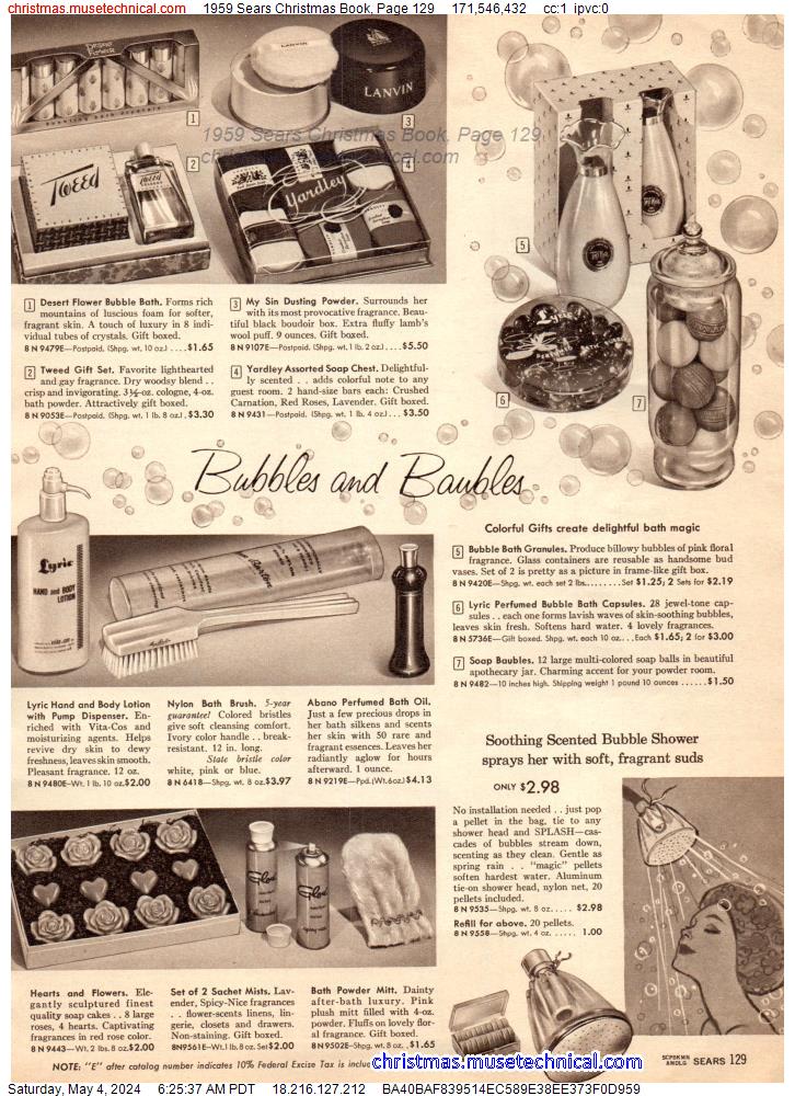 1959 Sears Christmas Book, Page 129
