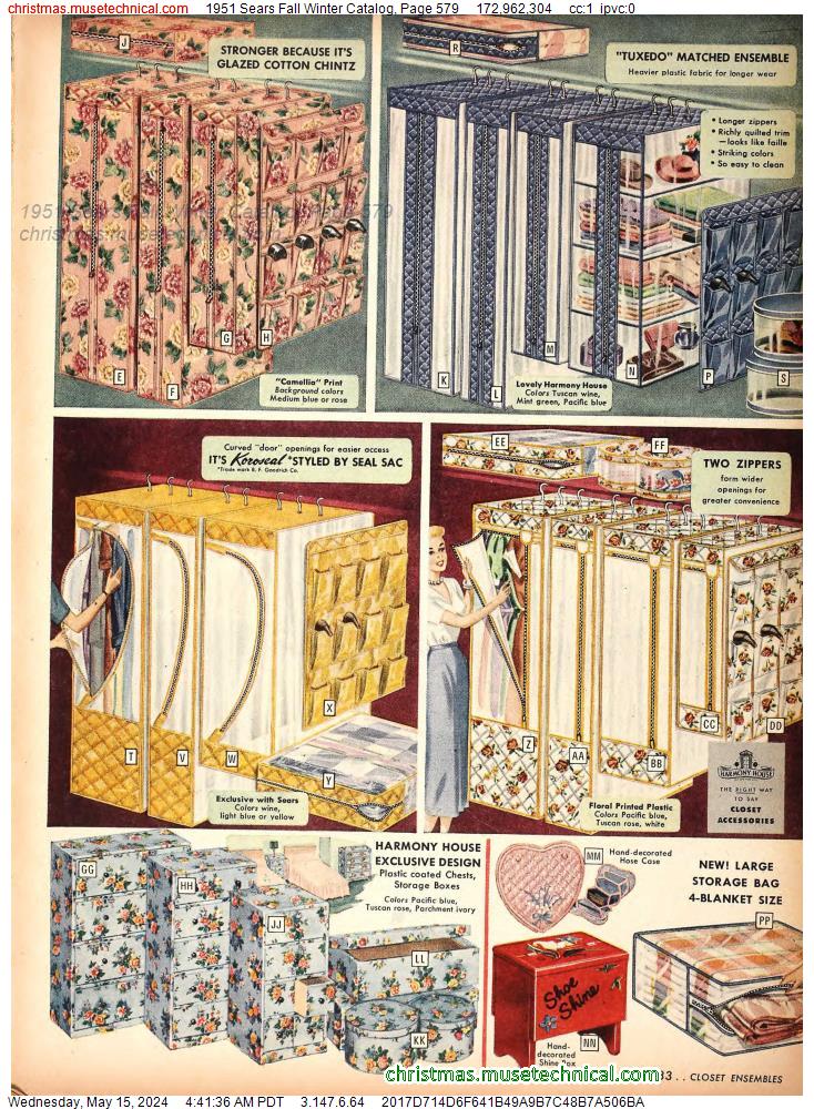 1951 Sears Fall Winter Catalog, Page 579