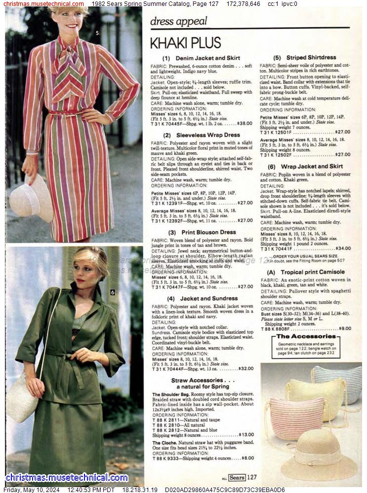 1982 Sears Spring Summer Catalog, Page 127