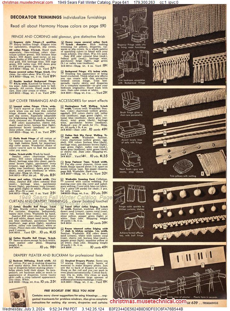 1949 Sears Fall Winter Catalog, Page 641