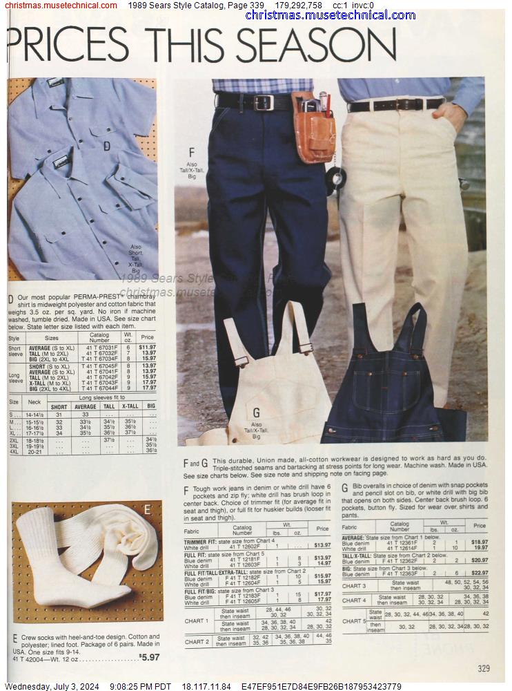 1989 Sears Style Catalog, Page 339