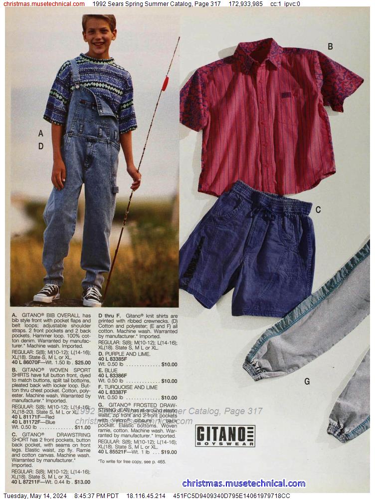 1992 Sears Spring Summer Catalog, Page 317