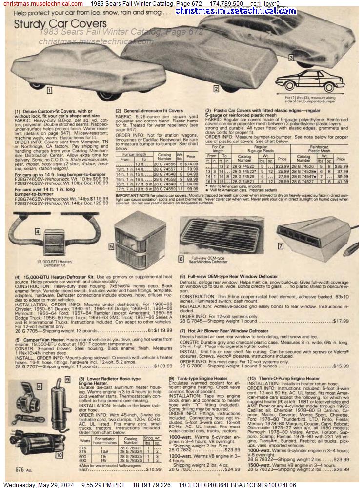 1983 Sears Fall Winter Catalog, Page 672