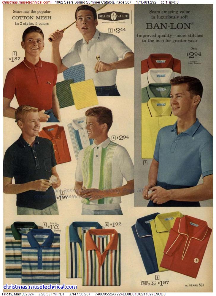 1962 Sears Spring Summer Catalog, Page 507
