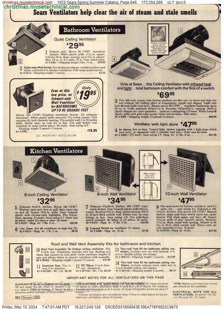 1975 Sears Spring Summer Catalog, Page 846