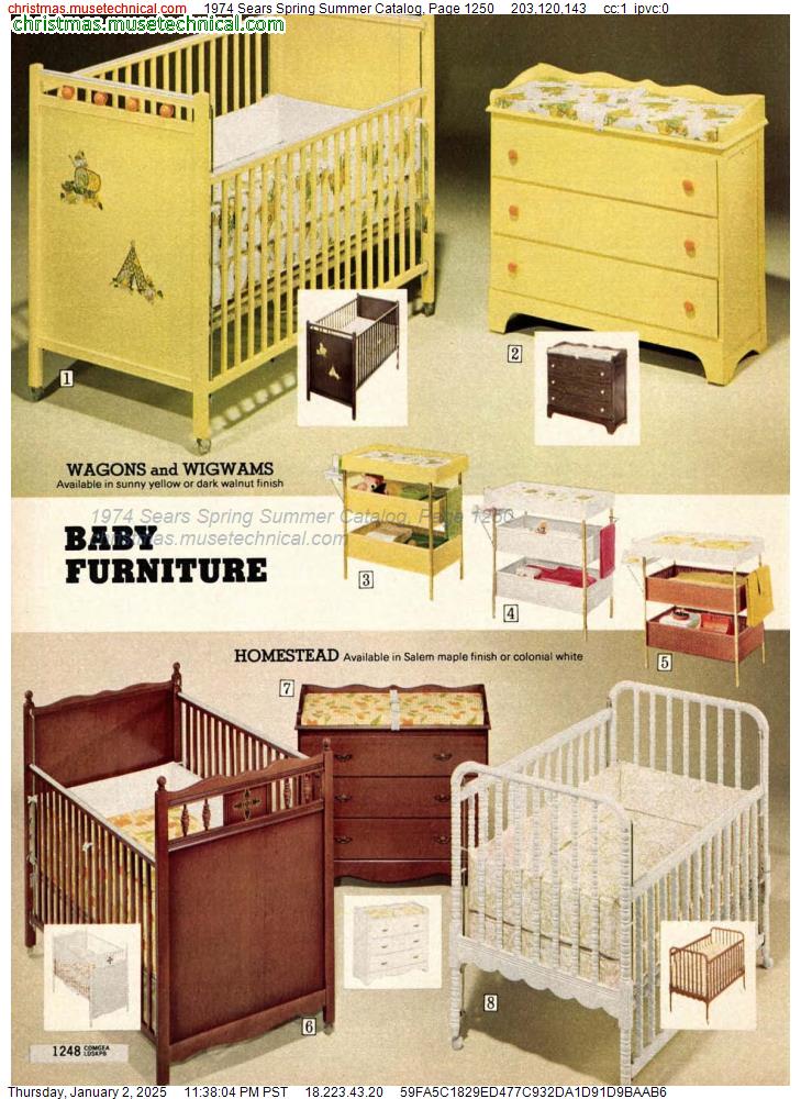 1974 Sears Spring Summer Catalog, Page 1250