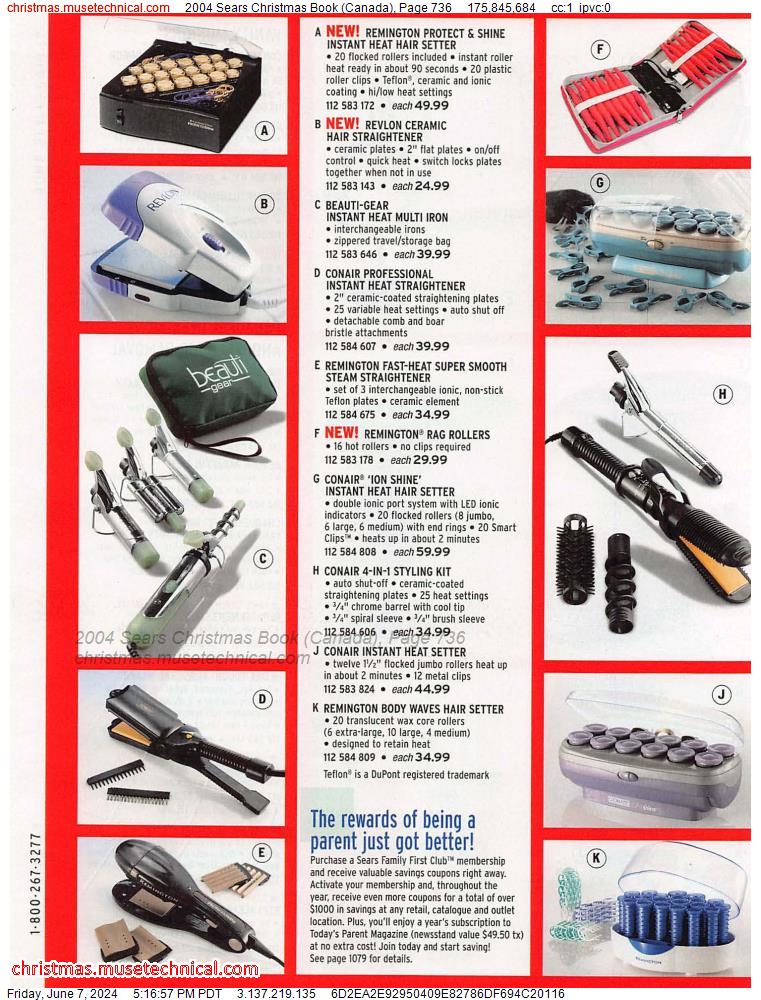 2004 Sears Christmas Book (Canada), Page 736