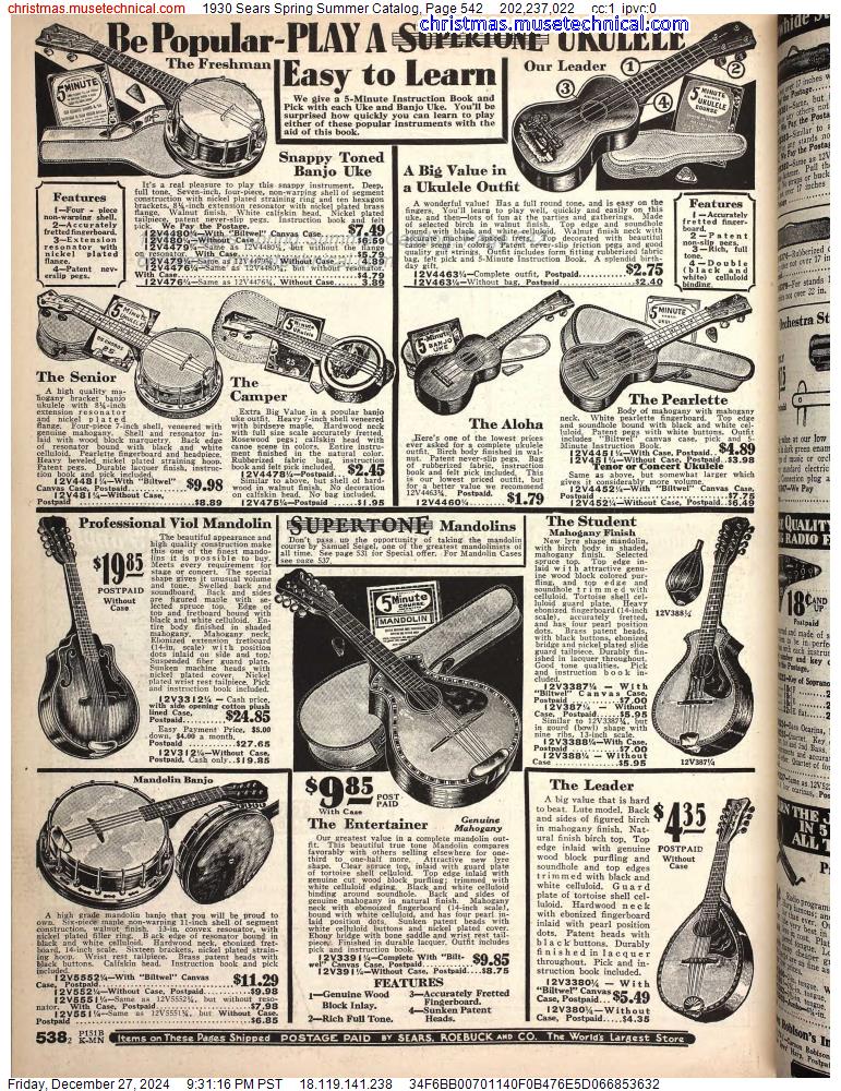 1930 Sears Spring Summer Catalog, Page 542