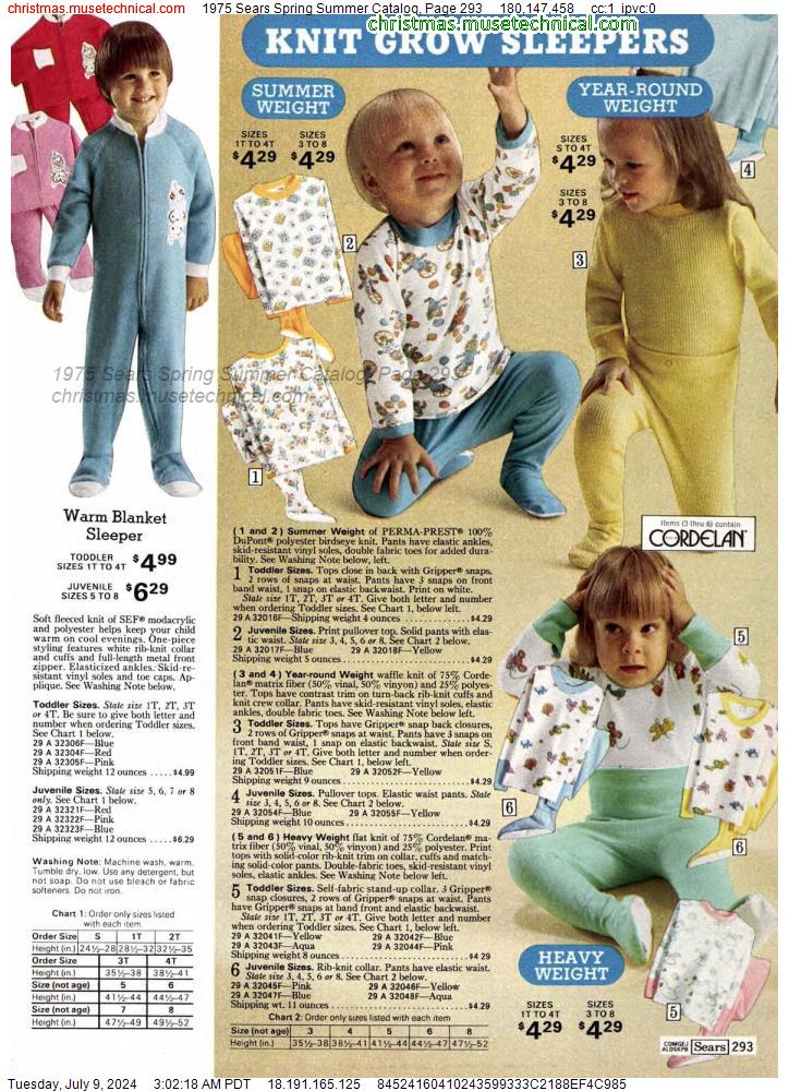 1975 Sears Spring Summer Catalog, Page 293