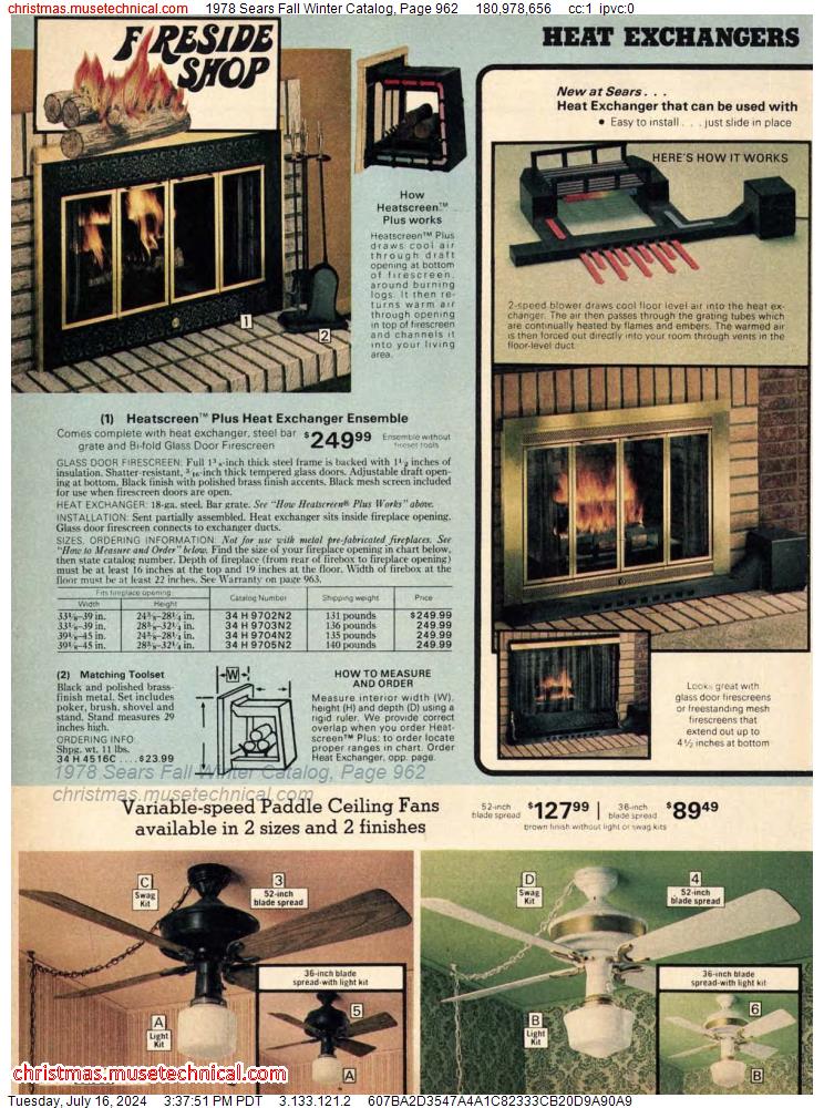 1978 Sears Fall Winter Catalog, Page 962