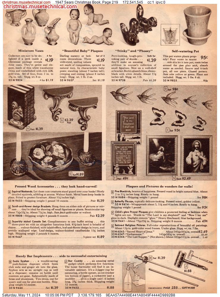 1947 Sears Christmas Book, Page 219