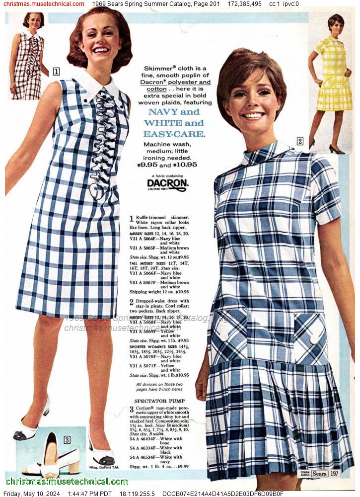 1969 Sears Spring Summer Catalog, Page 201