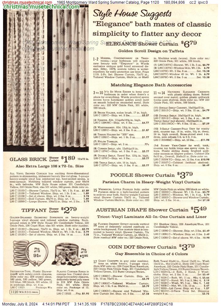 1965 Montgomery Ward Spring Summer Catalog, Page 1120