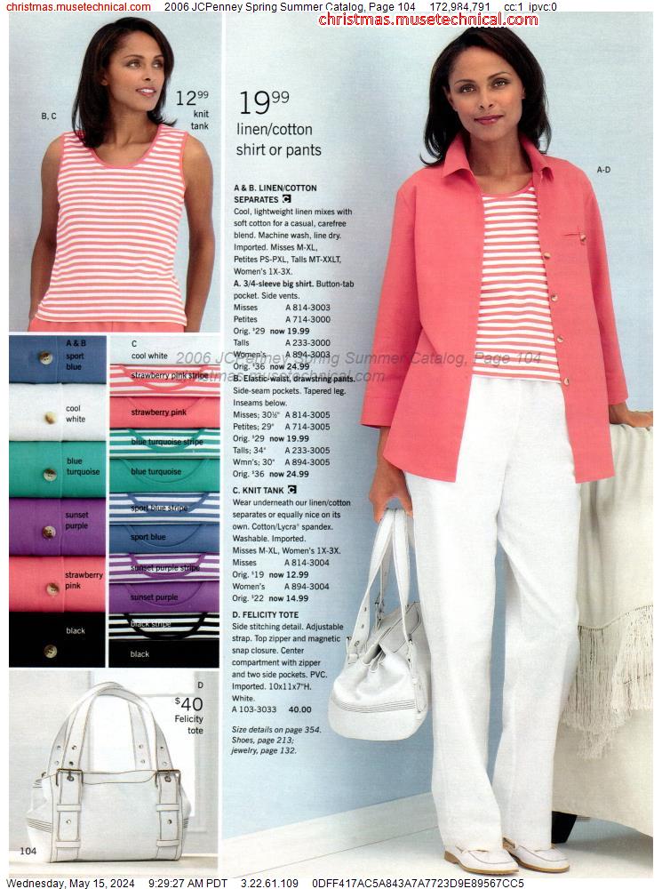 2006 JCPenney Spring Summer Catalog, Page 104