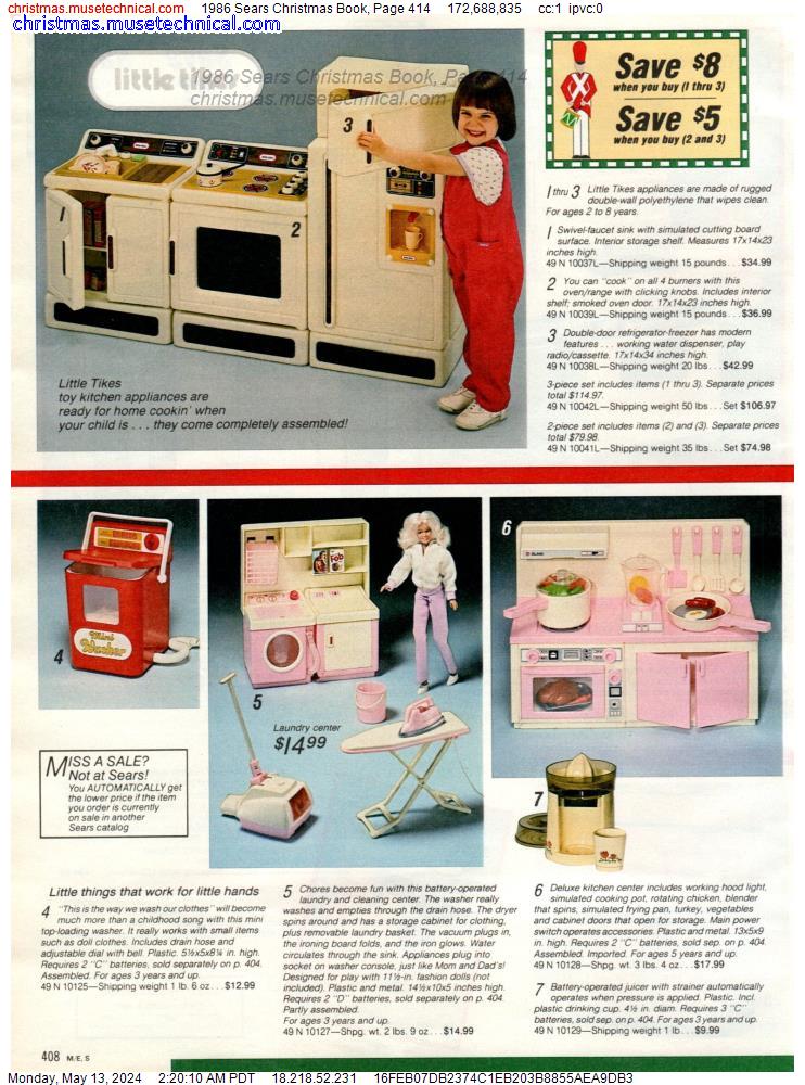 1986 Sears Christmas Book, Page 414