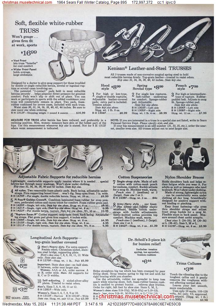 1964 Sears Fall Winter Catalog, Page 895