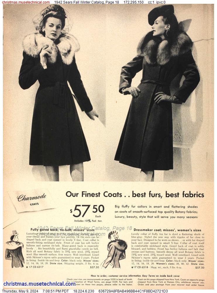 1942 Sears Fall Winter Catalog, Page 18