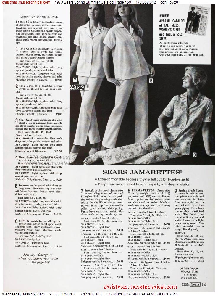 1973 Sears Spring Summer Catalog, Page 159