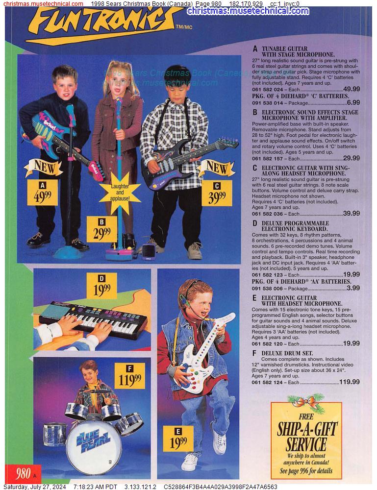 1998 Sears Christmas Book (Canada), Page 980