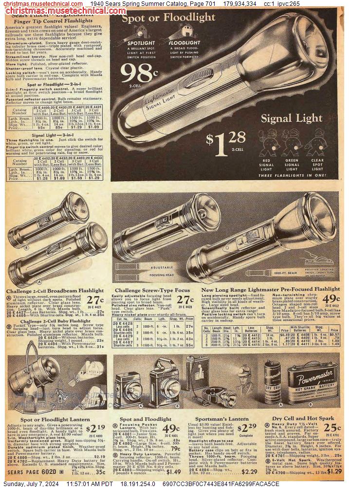 1940 Sears Spring Summer Catalog, Page 701