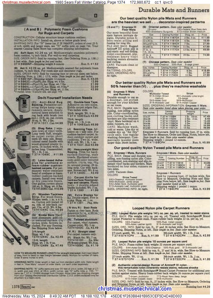 1980 Sears Fall Winter Catalog, Page 1374