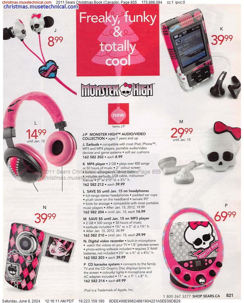 2011 Sears Christmas Book (Canada), Page 855