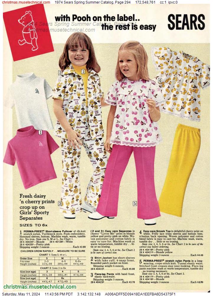 1974 Sears Spring Summer Catalog, Page 294