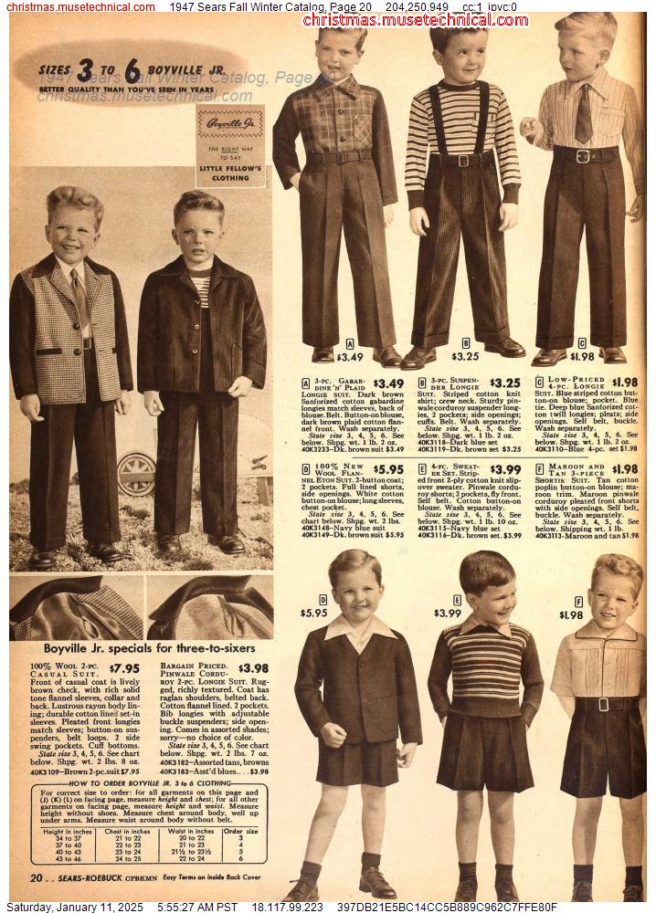 1947 Sears Fall Winter Catalog, Page 20