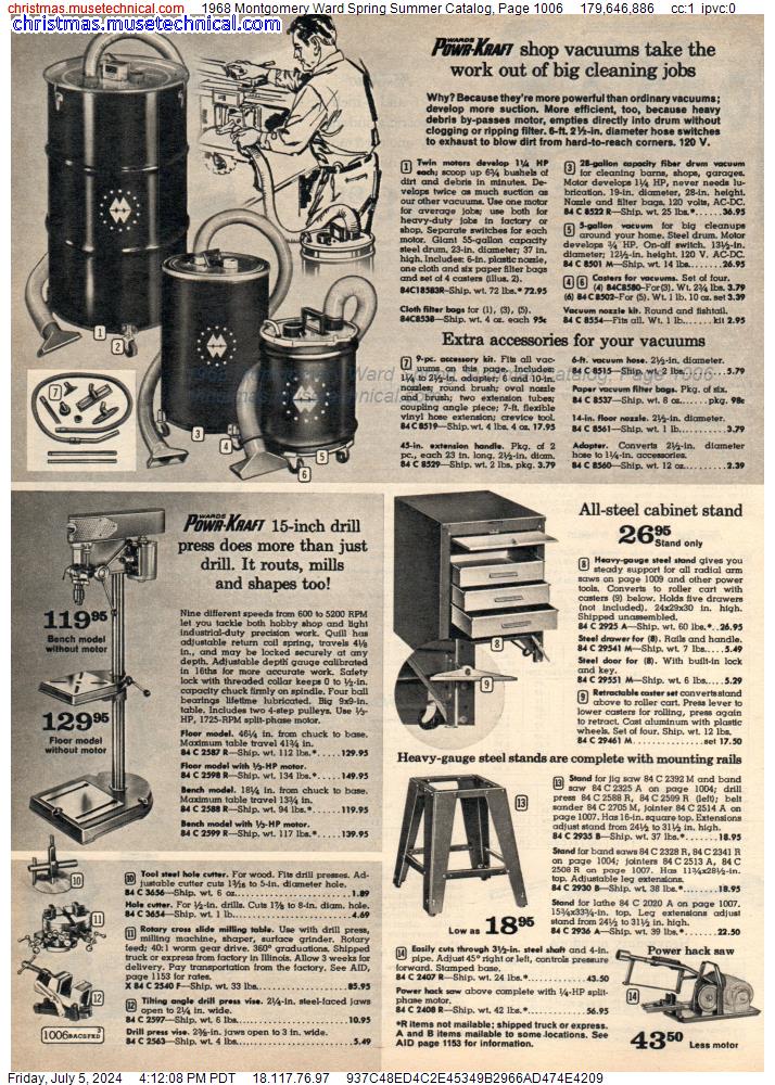 1968 Montgomery Ward Spring Summer Catalog, Page 1006