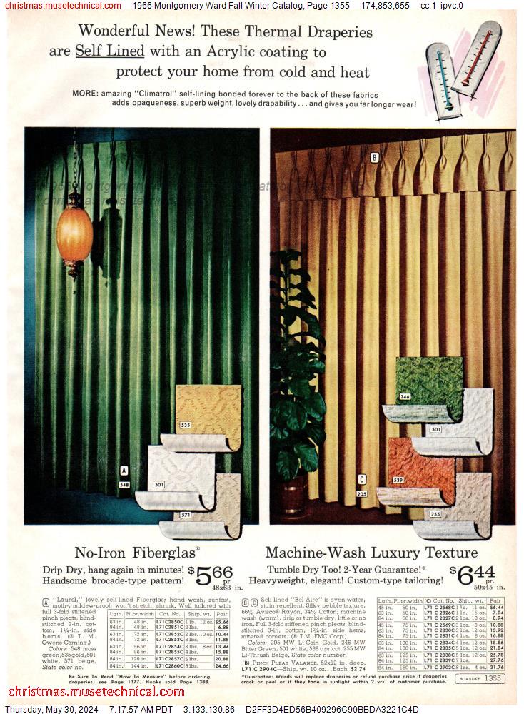 1966 Montgomery Ward Fall Winter Catalog, Page 1355