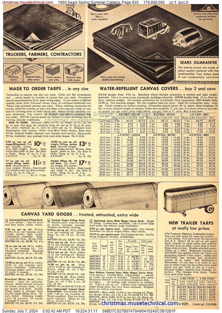 1950 Sears Spring Summer Catalog, Page 935