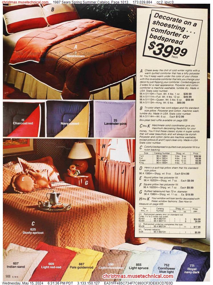 1987 Sears Spring Summer Catalog, Page 1013