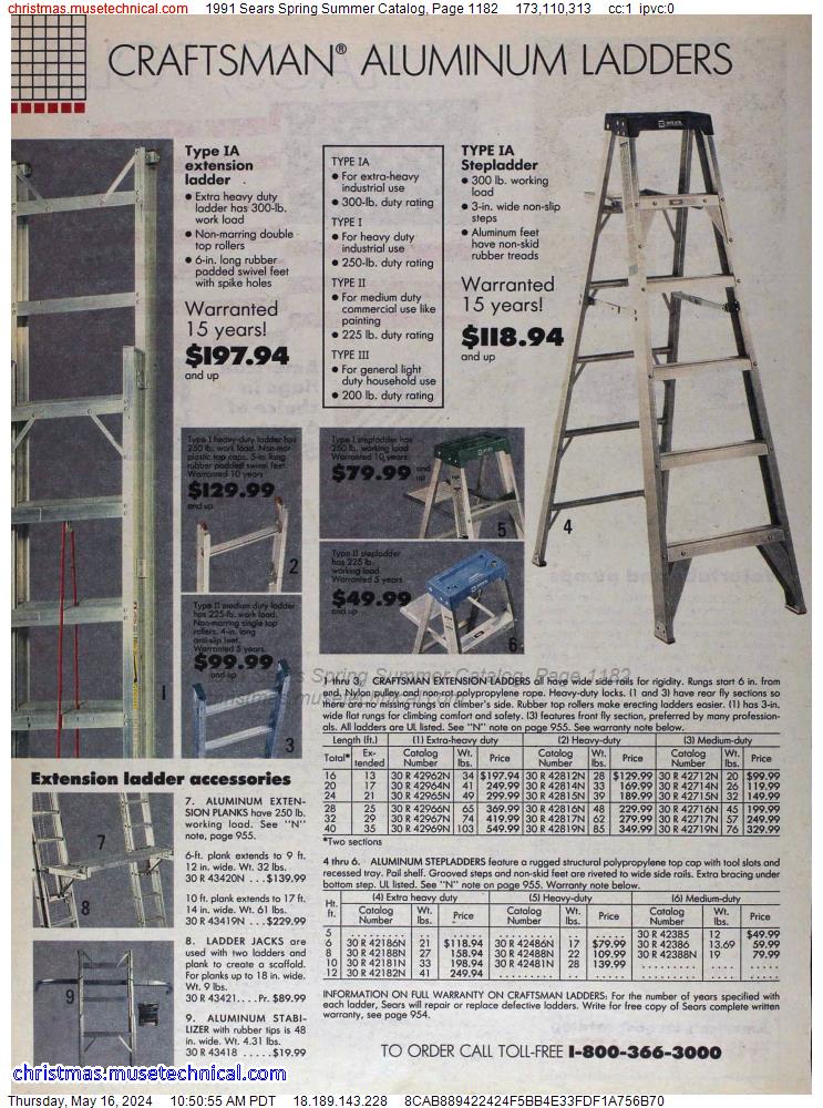 1991 Sears Spring Summer Catalog, Page 1182