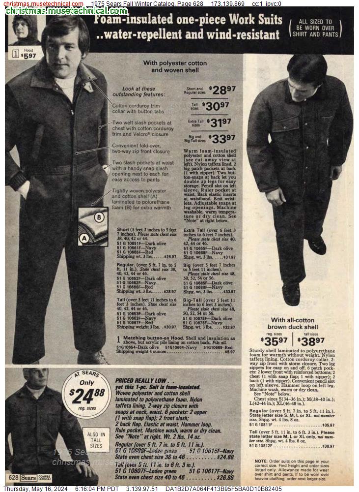 1975 Sears Fall Winter Catalog, Page 628