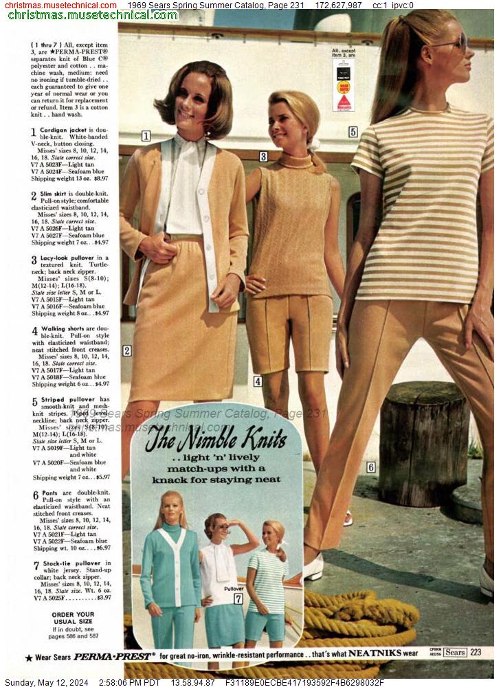 1969 Sears Spring Summer Catalog, Page 231