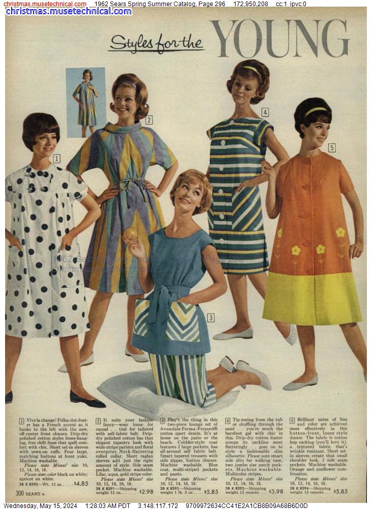 1962 Sears Spring Summer Catalog, Page 296