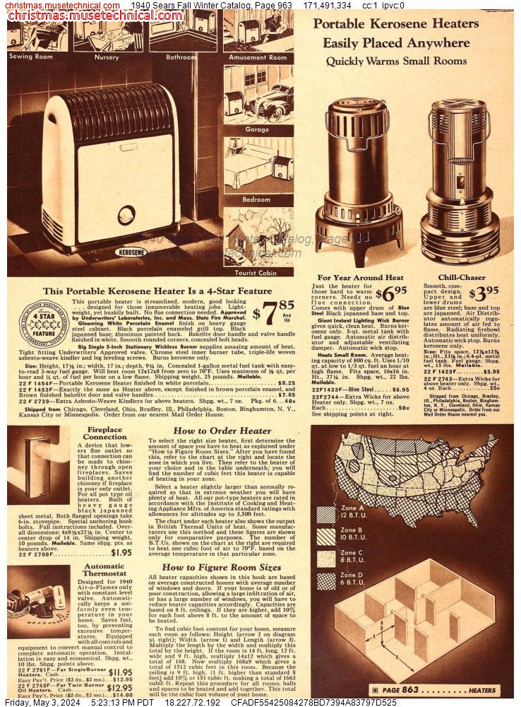 1940 Sears Fall Winter Catalog, Page 963