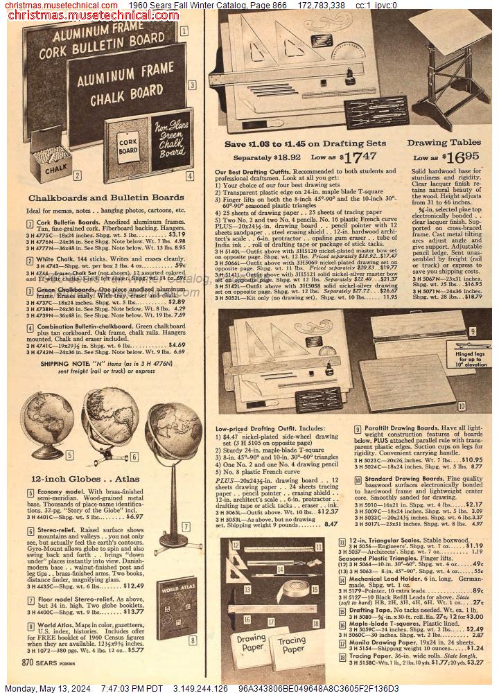 1960 Sears Fall Winter Catalog, Page 866