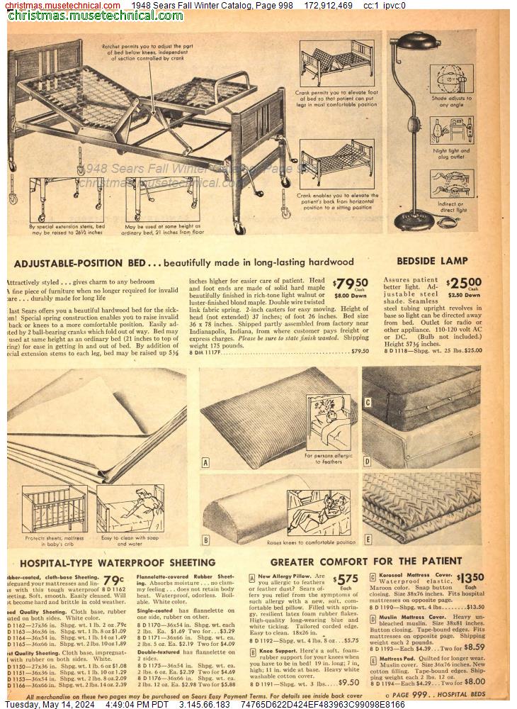 1948 Sears Fall Winter Catalog, Page 998